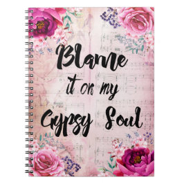 Caderno Espiral Culpe a minha Alma Cigana Diário
