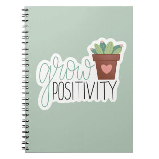 Caderno Espiral Cultive a Positividade - Design de Caligrafia Insp