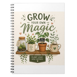 Caderno Espiral Cultive Sua Própria Magia | Planta Estética para M