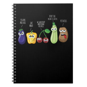 Caderno Espiral Culturas Engraçadas Humor Vegan Citação Sarcástica