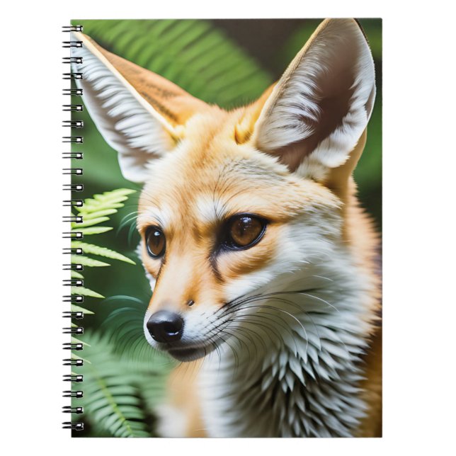 Caderno Espiral Cunning Fennec Fox, (Frente)