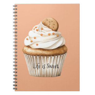 Caderno Espiral Cupcake com Cobertura de Baunilha