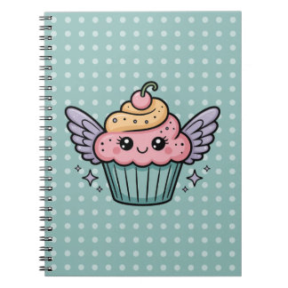 Caderno Espiral Cupcake Kawaii