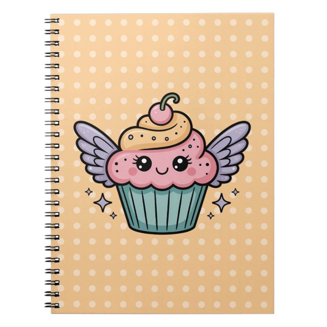 Caderno Espiral Cupcake Kawaii (Frente)