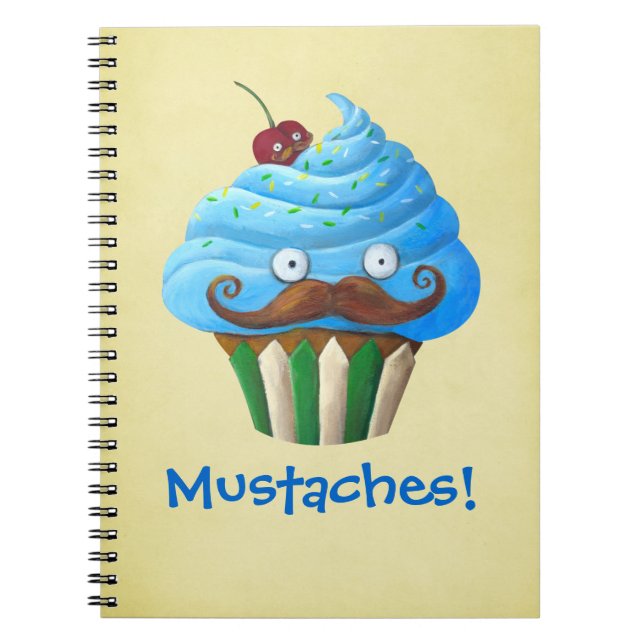 Caderno Espiral Cupcake Mustached doce (Frente)