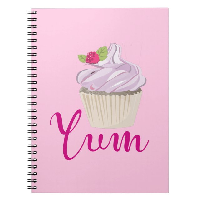 Caderno Espiral Cupcake rosa Yum! (Frente)