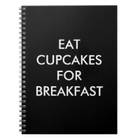 Cupcakes a preto para o notebook BREAKFAST