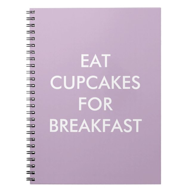 Caderno Espiral Cupcakes Roxos para Notebook BREAKFAST (Frente)
