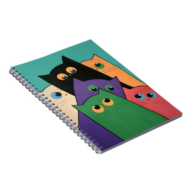 Caderno Espiral Curious Cats (Lado Direito)