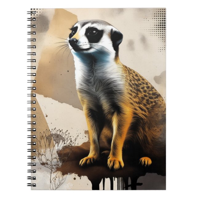 Caderno Espiral Curious Meerkat | Notebook Journal (Frente)