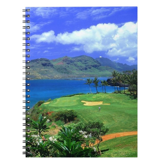 Caderno Espiral Curso De Golfe De Notebook Em Trópicos (Frente)