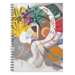 Caderno Espiral Curva Dominante Abstrata de Kandinsky