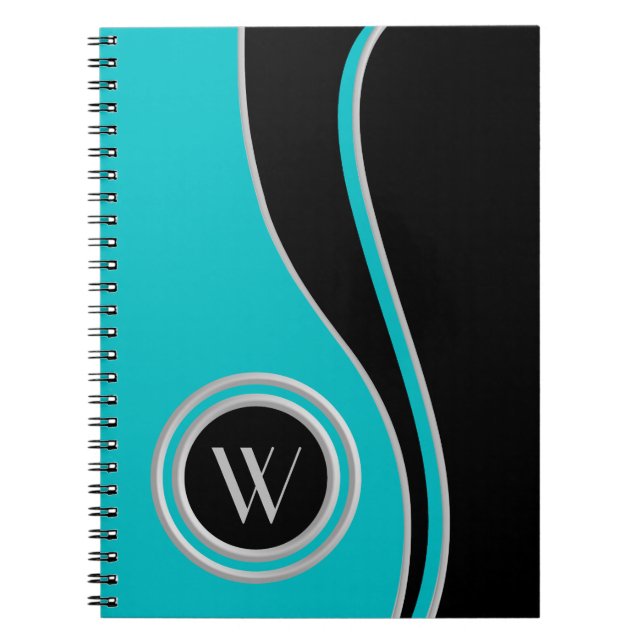 Caderno Espiral Curvas Modernas Duo Tom Monograma (Frente)