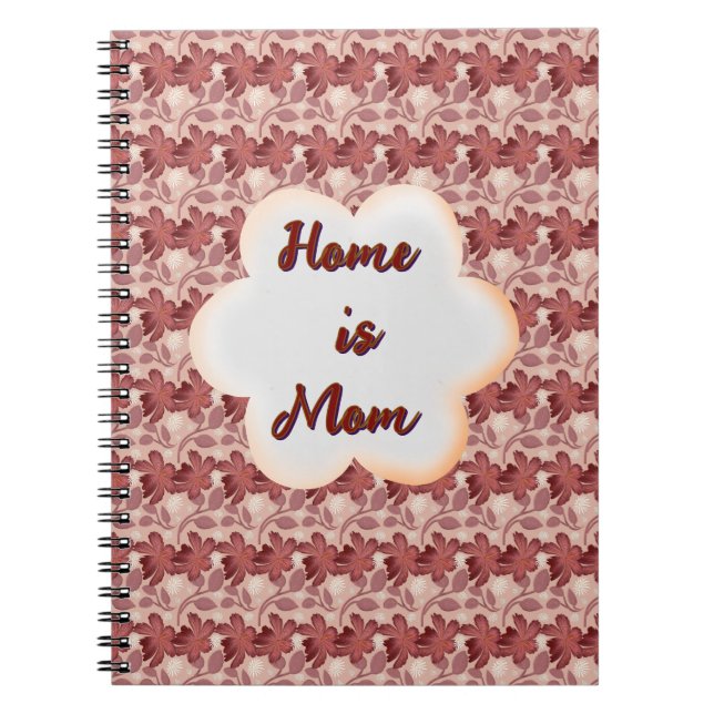 Caderno Espiral Custom and personalized mother's day floral gift  (Frente)