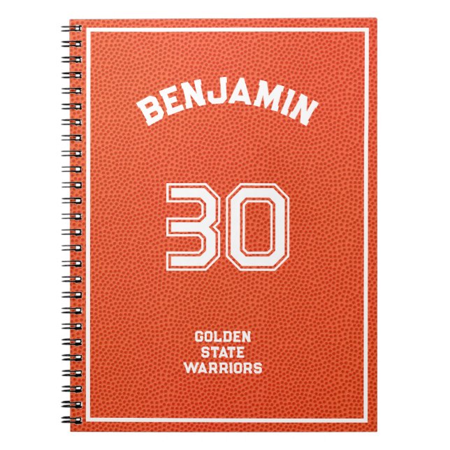 Caderno Espiral Custom Basketball Textured Orange (Frente)