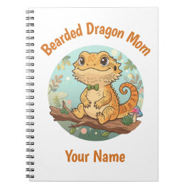 Caderno Espiral Custom Bearded Dragon Mom Notebook