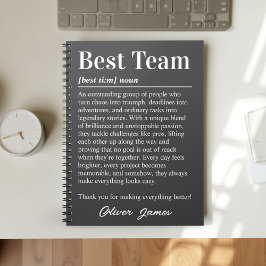 Caderno Espiral Custom Best Team Definition Employee Appreciation