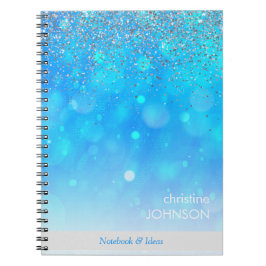 Caderno Espiral Custom Blue Pastel Circles