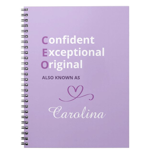 Caderno Espiral Custom CEO Notebook - Novelty Gifts for Boss Lady  (Frente)