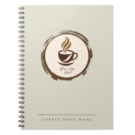 Caderno Espiral Custom Coffee Shop Notebook with Logo