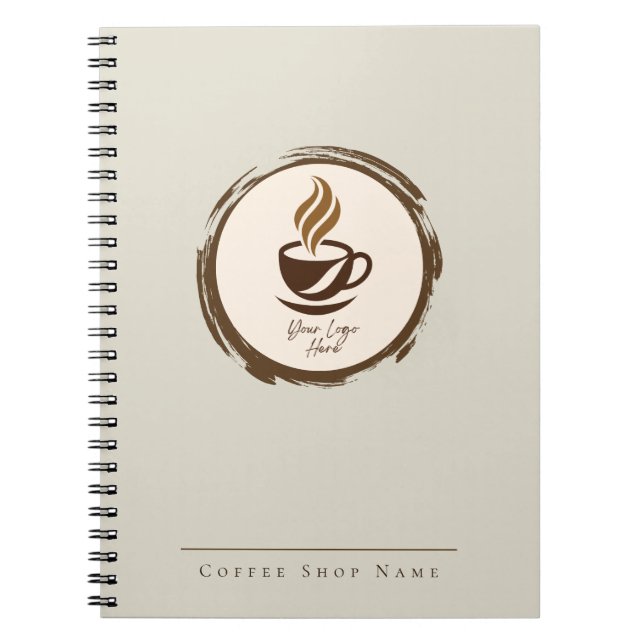 Caderno Espiral Custom Coffee Shop Notebook with Logo (Frente)