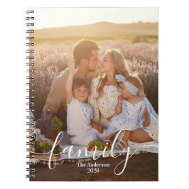 Caderno Espiral Custom Family Photo – Personalized Last Name 