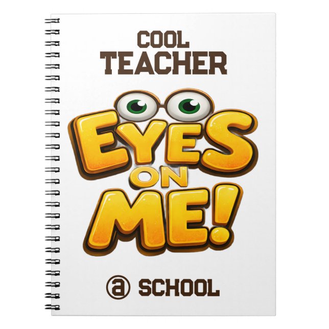 Caderno Espiral Custom Funny Teacher Gifts  Personalized by School (Frente)