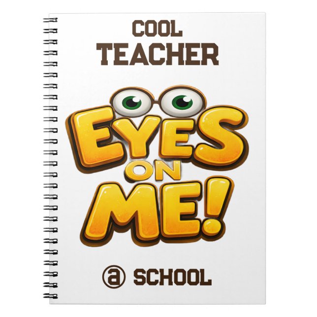 Caderno Espiral Custom Funny Teacher Gifts  Personalized by School (Frente)