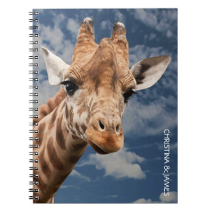 Caderno Espiral Custom Giraffe Personalized Notebook