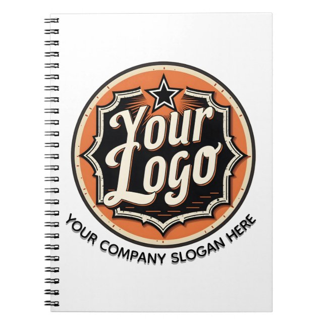 Caderno Espiral Custom Logo and Text Business (Frente)