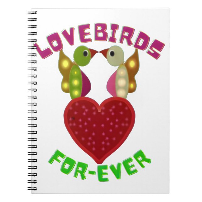 Caderno Espiral Custom Lovebirds Heart Gift Classic Playing Cards (Frente)