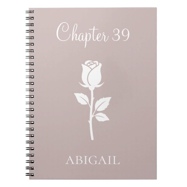 Caderno Espiral Custom New Chapter June Rose Birth Flower (Frente)