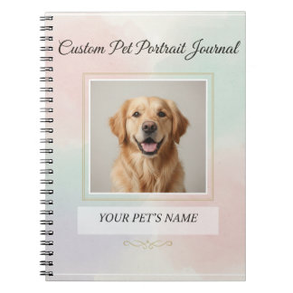 Caderno Espiral Custom Pet Portrait Journal – Personalized Noteboo