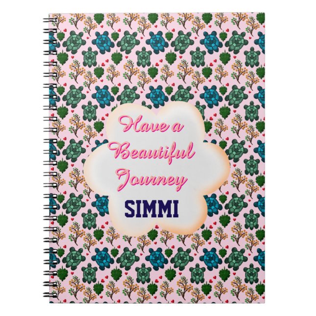 Caderno Espiral Custom turtle pattern  (Frente)