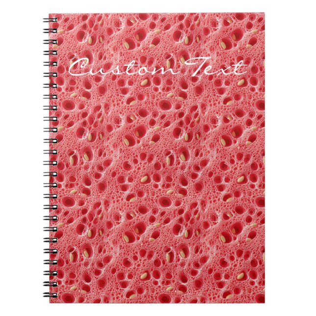 Caderno Espiral Custom Watermelon Flesh Texture Pattern (Frente)