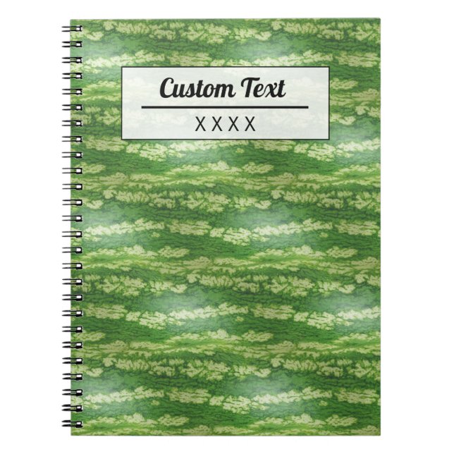 Caderno Espiral Custom Watermelon Skin Texture Pattern (Frente)