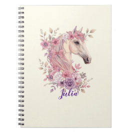 Caderno Espiral Customizable Pretty Ponies and Petals