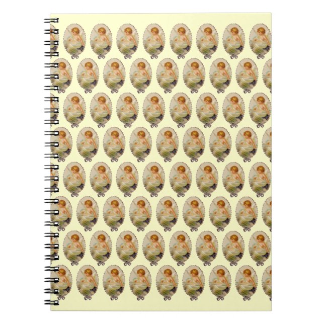 Caderno Espiral Customizable Vintage Cherubs (Frente)