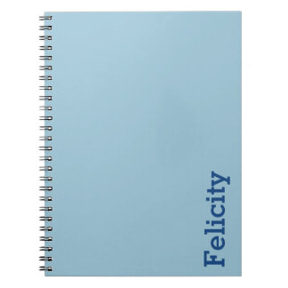 Caderno Espiral Customizável azul verde cinzento