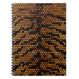 Caderno Espiral Cuta de Padrão de Cor do Tigre