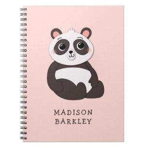 Caderno Espiral Cuta do Urso Panda