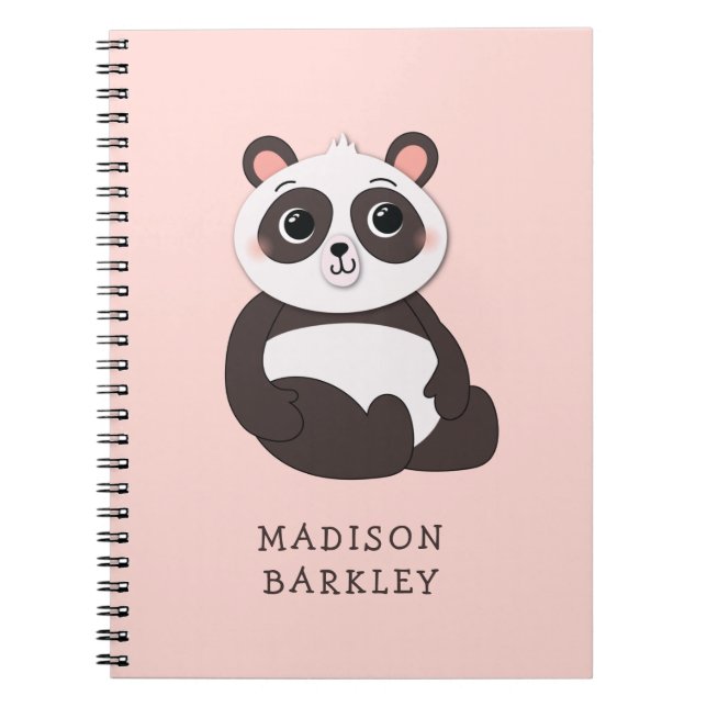 Caderno Espiral Cuta do Urso Panda (Frente)