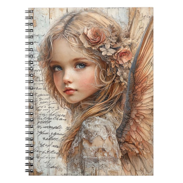 Caderno Espiral Cute Angel Spiral Notebook (Frente)