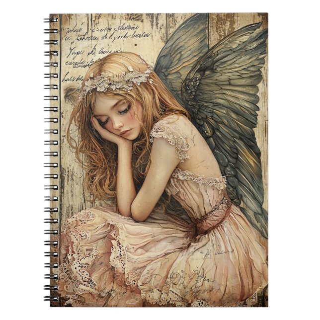 Caderno Espiral Cute Angel Spiral Notebook (Frente)