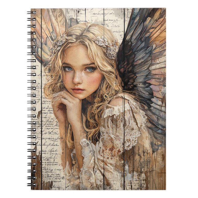 Caderno Espiral Cute Angel Spiral Notebook (Frente)