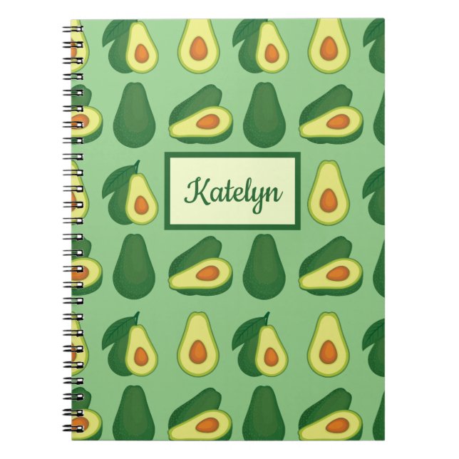 Caderno Espiral Cute Avocado Lover Green (Frente)