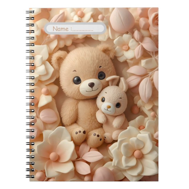 Caderno Espiral Cute Baby Animals Notebook (Frente)