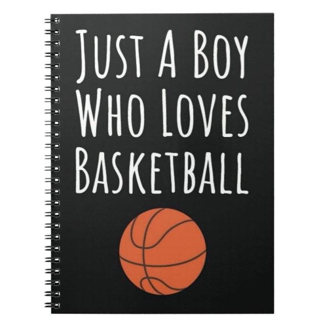 Caderno Espiral Cute Basketball Gifts For Baby Boys Kids Player (Frente)