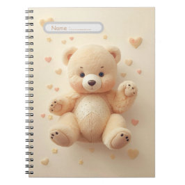 Caderno Espiral Cute Bear Pastel Notebook