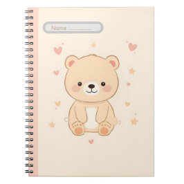 Caderno Espiral Cute Bear Pastel Notebook